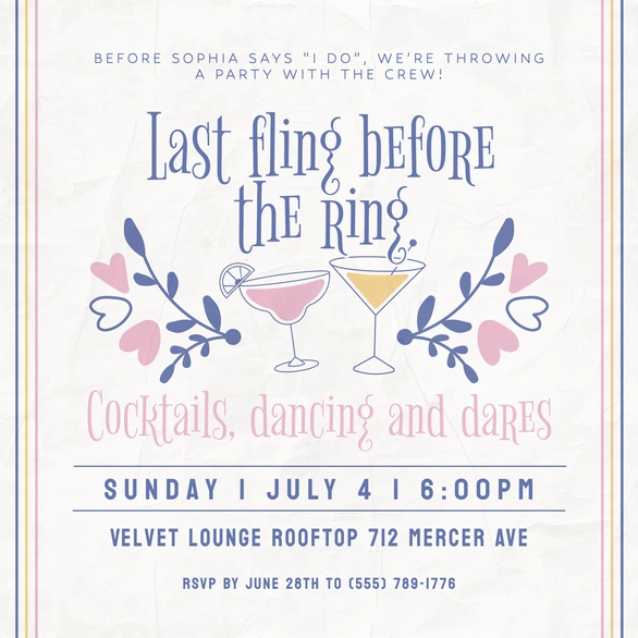 Bachelorette Party Invitation