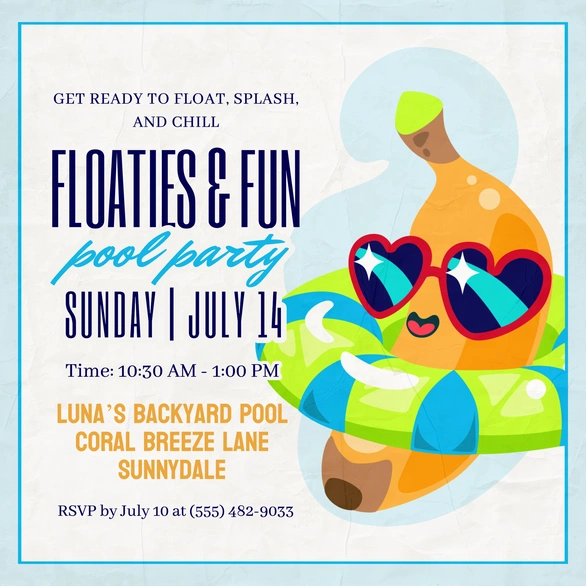 Pool Party Invitation