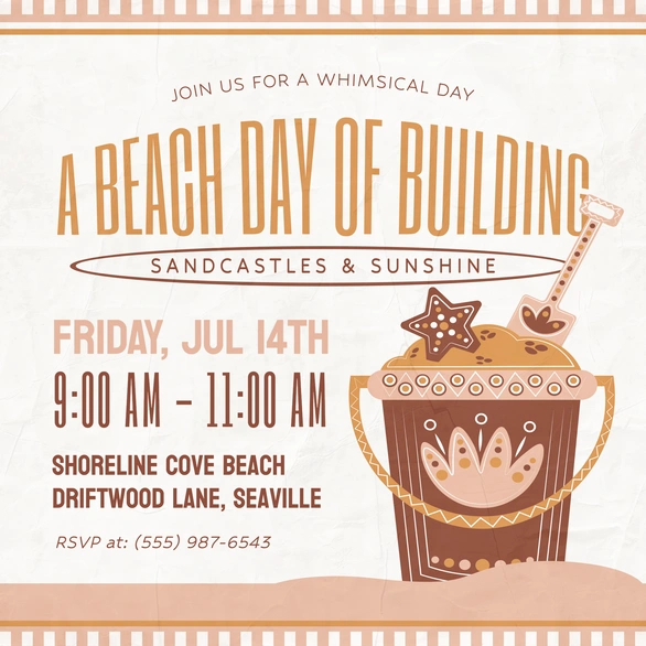 Beach Event Invitation