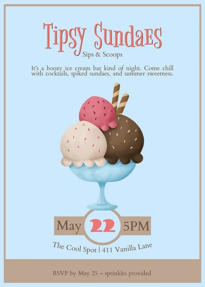 Boozy Ice Cream Bar Night