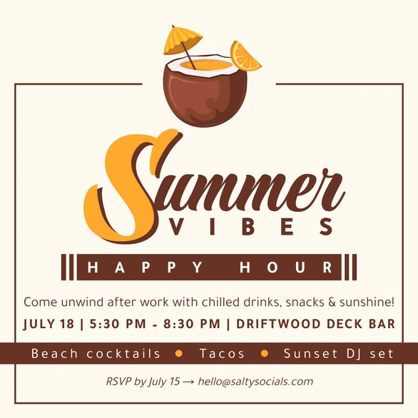 Summer Social Event Invitation
