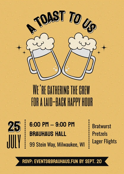 Casual Happy Hour Invitation