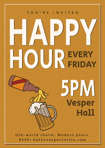 Invitation for Happy Hour Event