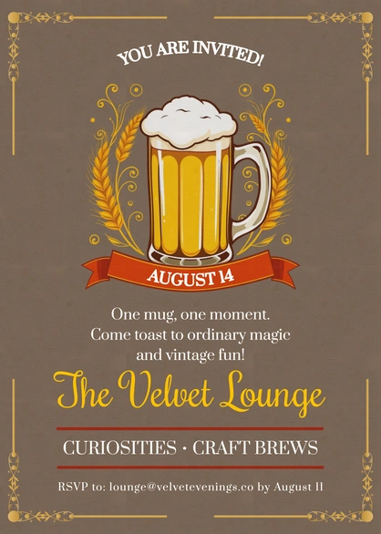 Invitation to a beer-themed event
