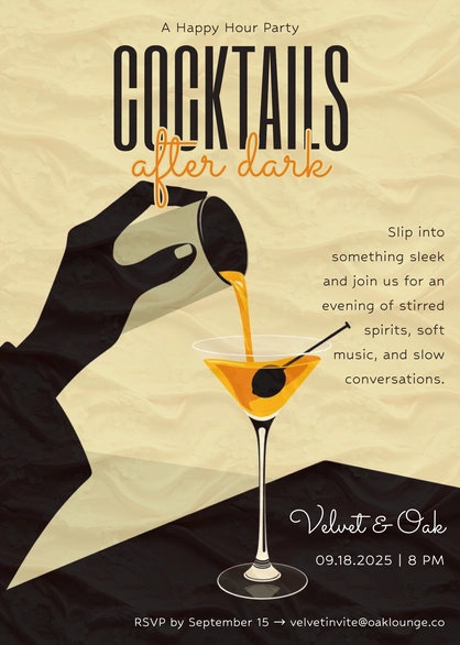 Happy Hour Party Invitation