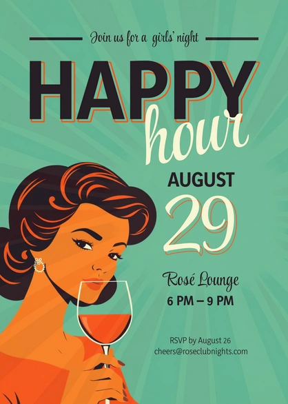 Happy Hour Event Invitation