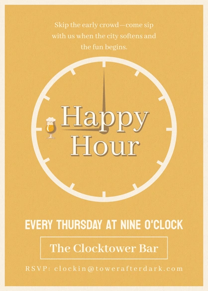 Invitation to a Happy Hour event