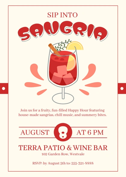 Sangria Event Invitation
