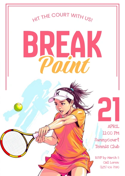 Tennis Event Invitation