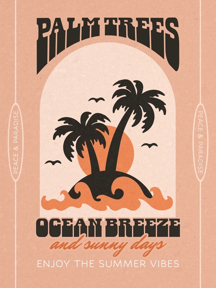 Palm Trees and Ocean