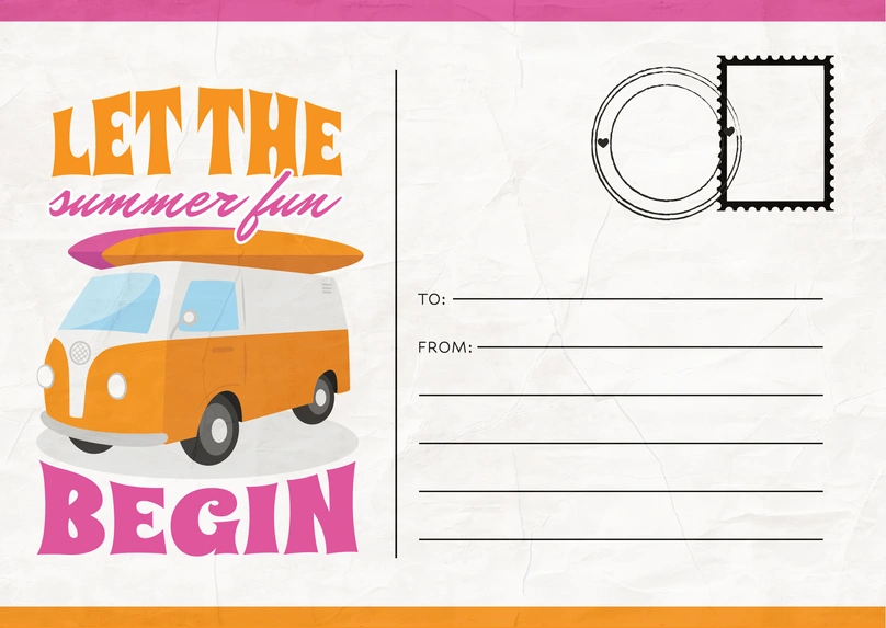 Summer Vacation Postcard