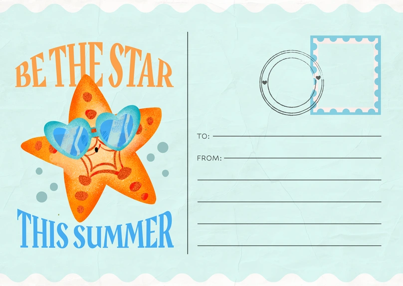 Starfish with Sunglasses