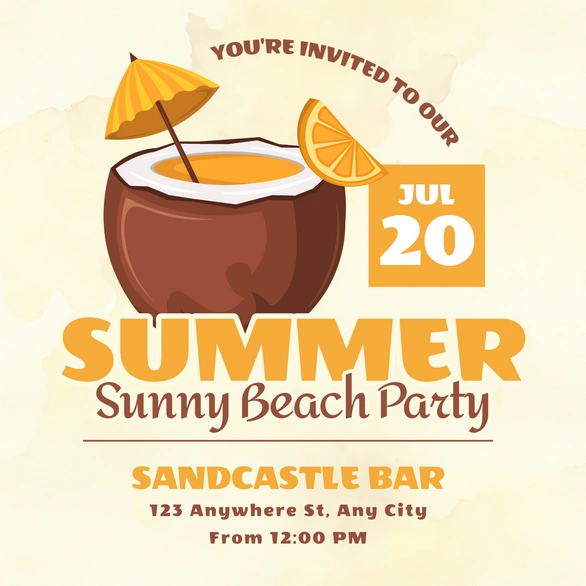 Beach Party Invite