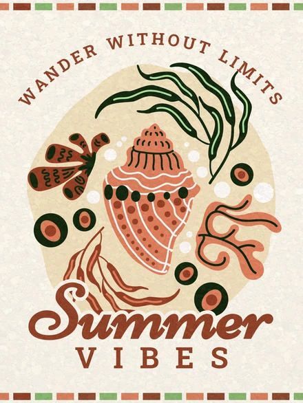 Summer and sea illustration