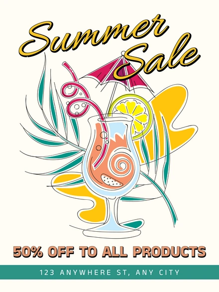 Promotional Poster for Summer Sale