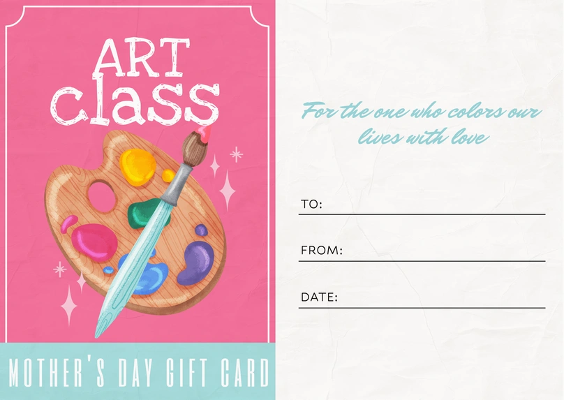 Gift Card for Art Class