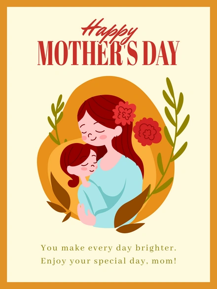Mother and Child Illustration