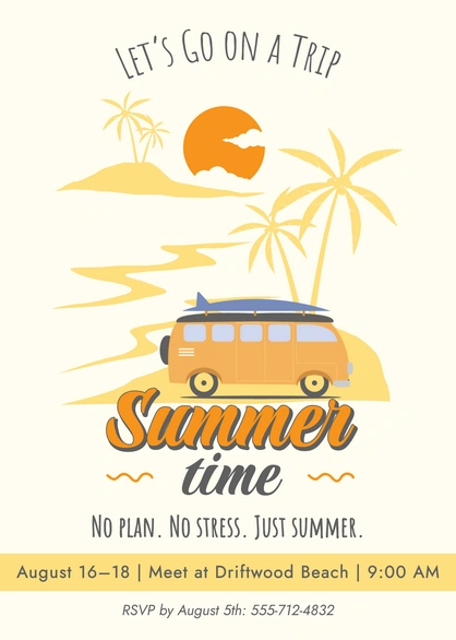Summer Trip Invitation