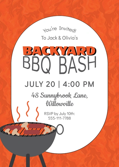 Invitation to a BBQ party