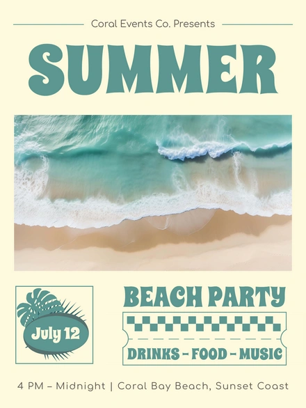 Beach Party Announcement