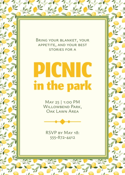 Picnic Event Invitation