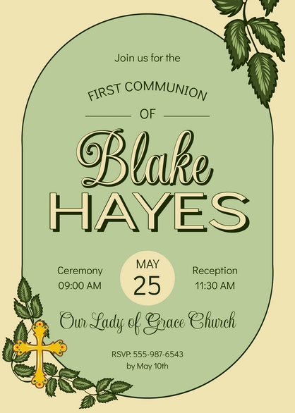 First Communion Invitation