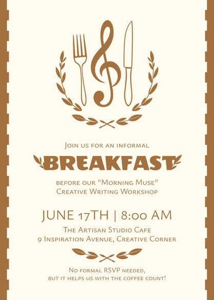 Informal Breakfast Invitation