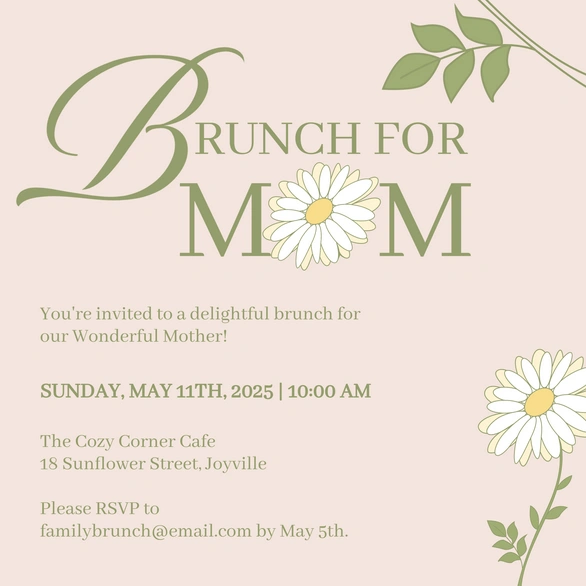 Mother's Day Brunch Invitation