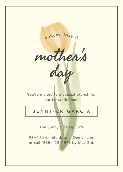 Mother's Day Brunch Invitation