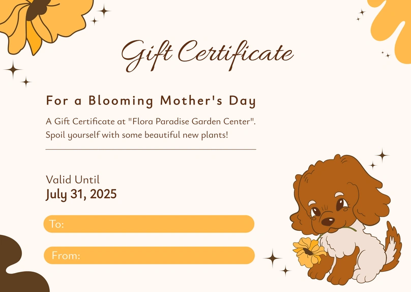 Gift Certificate Design