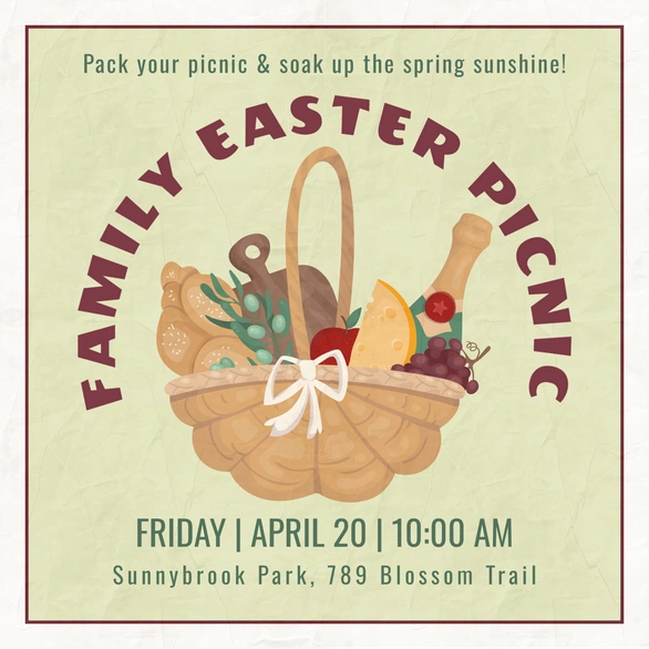 Family Easter Picnic Invitation