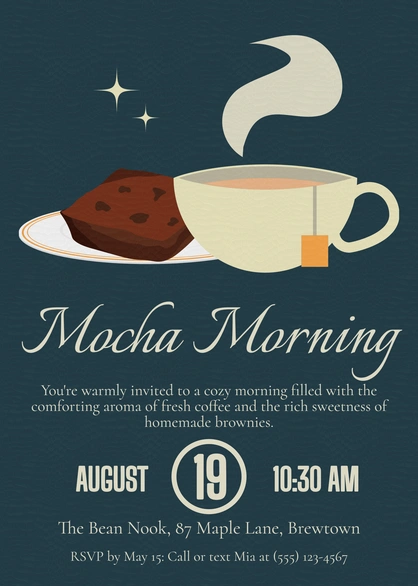 Mocha Morning Event Invitation