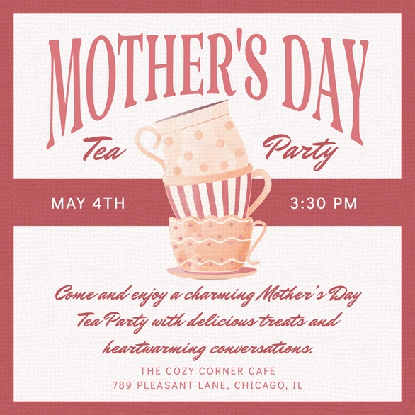 Mother's Day Tea Party Invitation