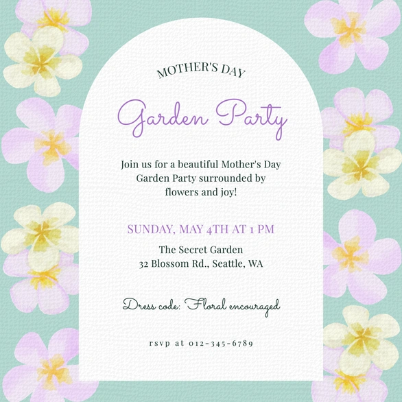 Garden Party Invitation