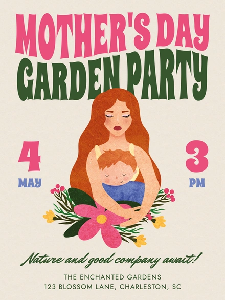 Mother's Day event invitation