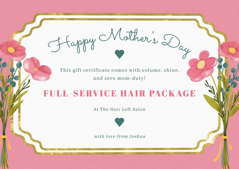 Gift Certificate Design