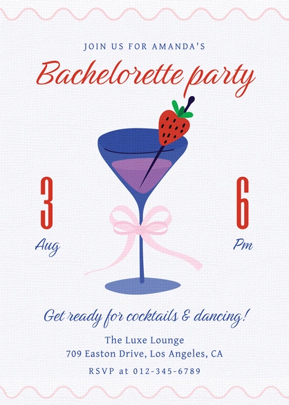 Invitation for a Bachelorette Party