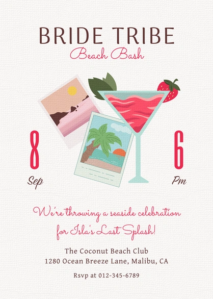 Beach Party Invitation