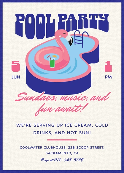 Pool Party Announcement