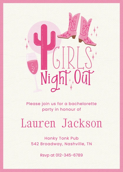 Bachelorette Party Invitation