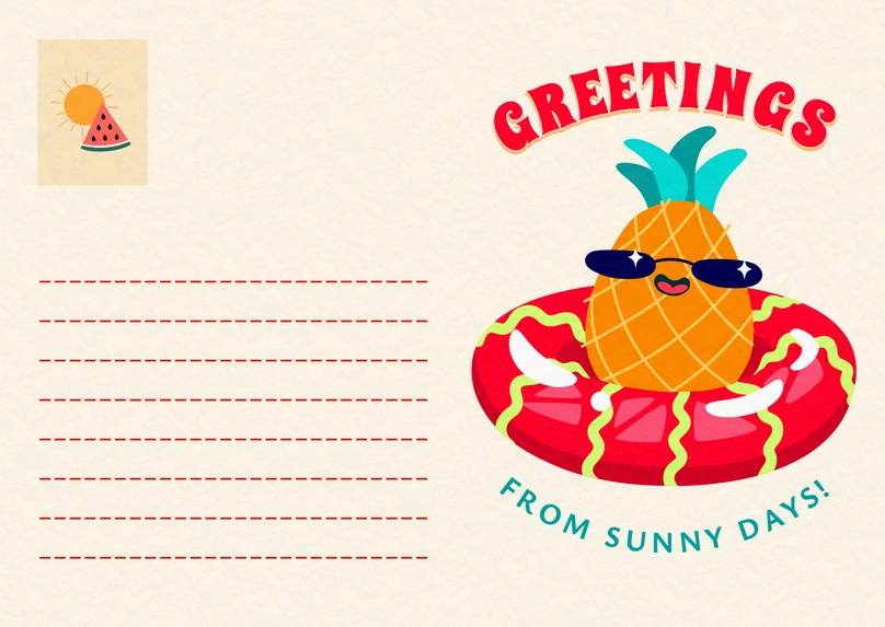 Pineapple with Sunglasses in a Pool Float