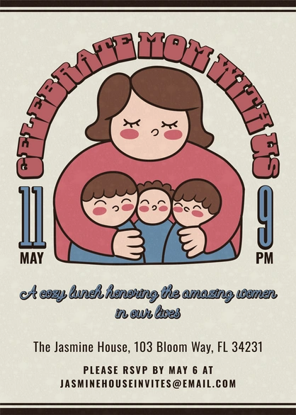 Mother's Day celebration invitation