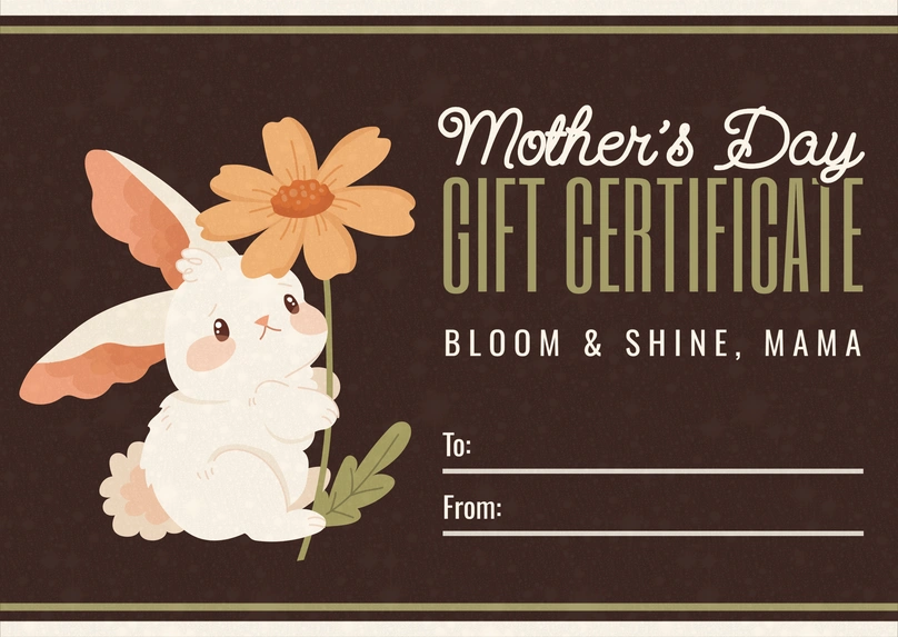 Gift Certificate for Mother's Day