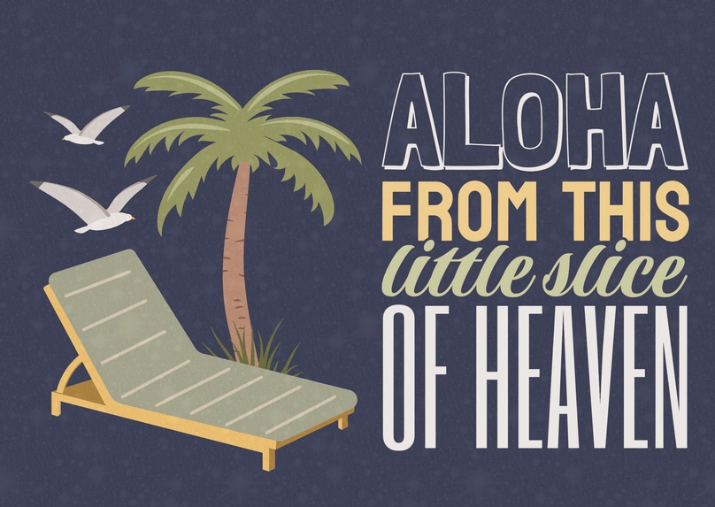 Tropical Vacation Postcard