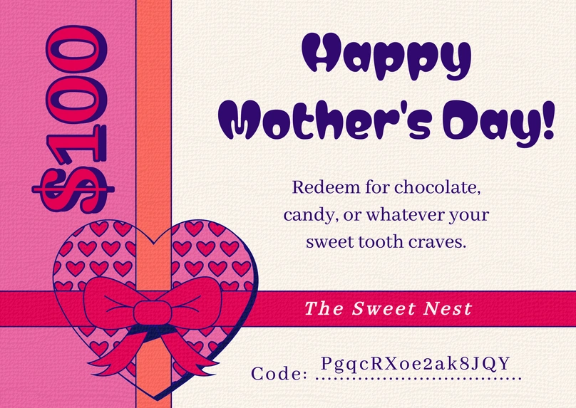Mother's Day gift card