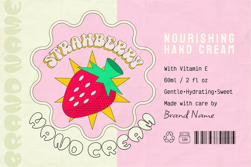 Hand Cream Label Design