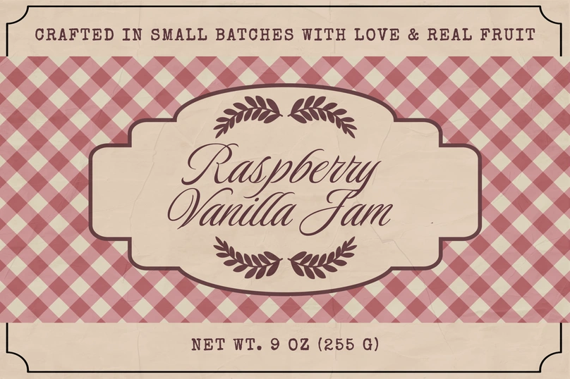 Jam Product Label