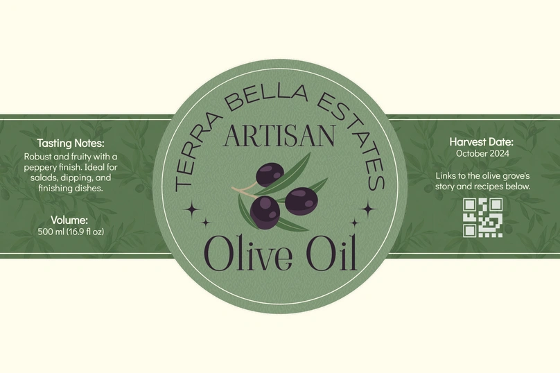 Olive Oil Label Design