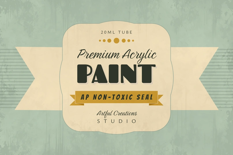 Premium Acrylic Paint Label