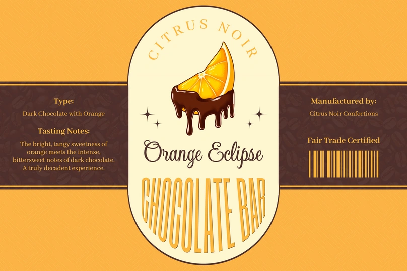 Chocolate Bar Label Design